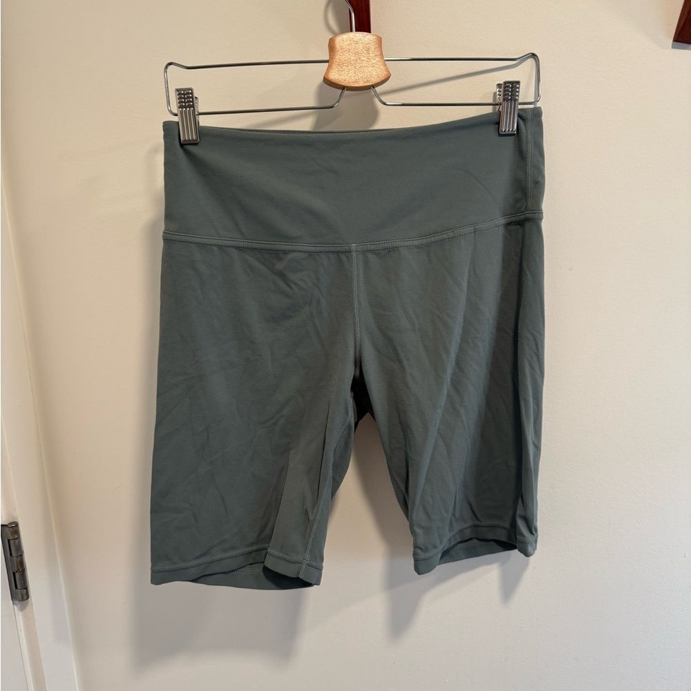 Roots Green Restore Bike Shorts High-Rise Stretch (US L)